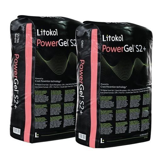 Mortier-colle pour carrelage - POWERGEL&reg; S2+ - LITOKOL - pour pièce humide / pour pierre / pour mur