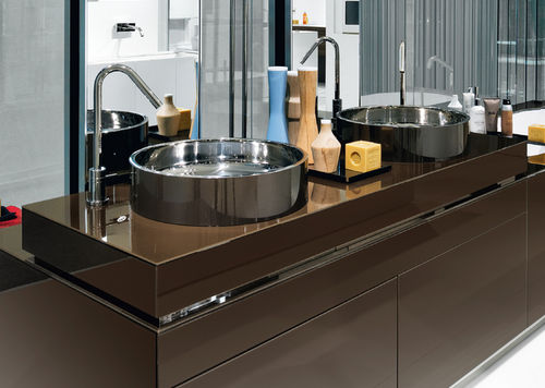 Vasque à poser - LOG: 11/26 - MAKRO - en inox / en acier / en Corian®
