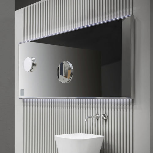 Miroir de salle de bain mural - EGO - MAKRO - contemporain / rectangulaire / en inox