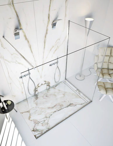 Receveur de douche rectangulaire - UNICO - MAKRO - à poser / en polystyrène / en inox