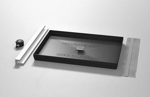 Receveur de douche rectangulaire - PLUVIO PST - MAKRO - à poser / extra plat / en porcelaine