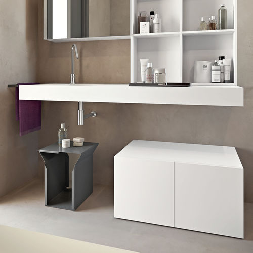 Plan vasque double - FLAT - MAKRO - en verre / en Corian®