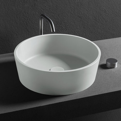 Vasque à poser - POLAR - MAKRO - en Solid Surface / ronde / contemporaine