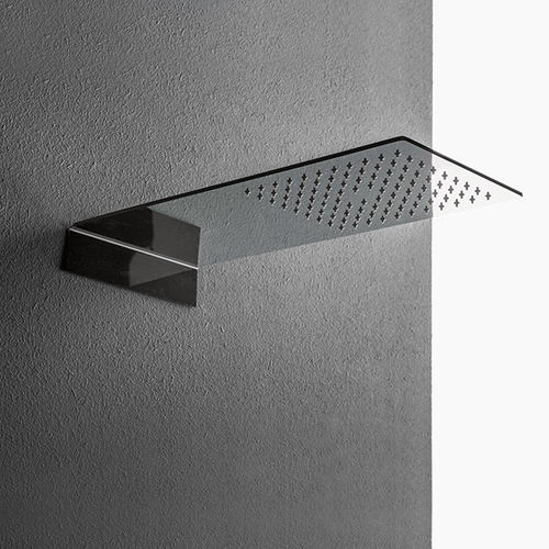 Pommeau de douche mural - MAKRO - rectangulaire / cascade / avec chromothérapie