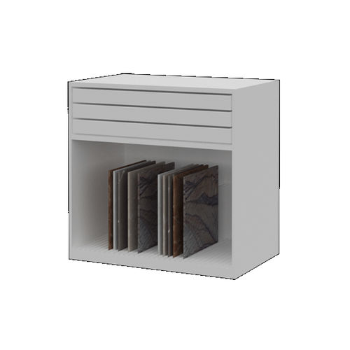 Présentoir à carrelage en bois - MC-03 - MAROCCHI - en mélaminé / unilatéral / 1 étagère