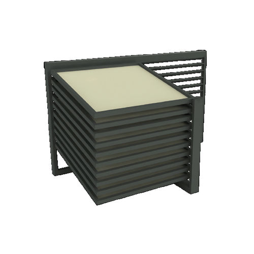 Présentoir à carrelage en bois - M1B 10 - MAROCCHI - en métal / unilatéral / avec panneau coulissant