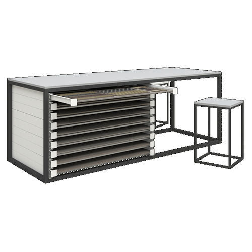 Présentoir à carrelage en bois - C9 - MAROCCHI - unilatéral / à panneau / table