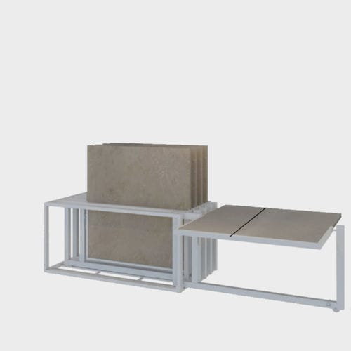 Présentoir à carrelage en métal - FLAT  - MAROCCHI - double-face / à panneau / professionnel