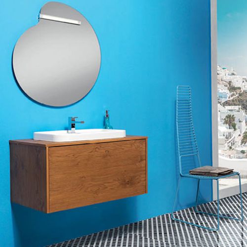 Meuble vasque suspendu - V64 - MOBILTESINO - en chêne / en céramique / contemporain