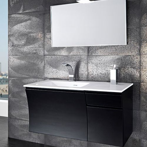 Meuble vasque suspendu - S 118 - MOBILTESINO - en bois / contemporain / avec tiroirs