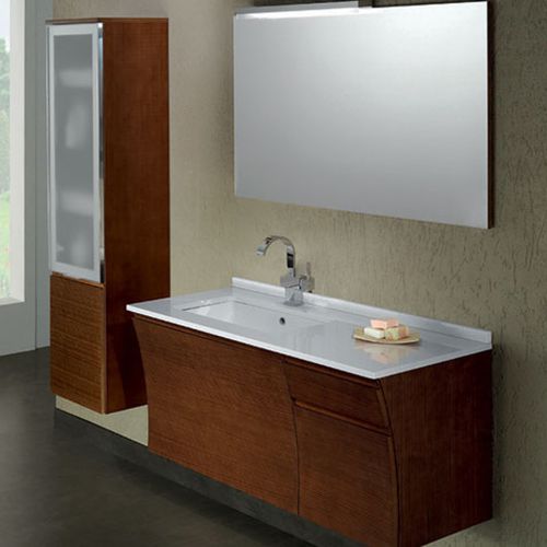 Meuble vasque suspendu - S 125 - MOBILTESINO - en bois / en marbre / contemporain