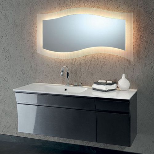 Meuble vasque suspendu - S 128 - MOBILTESINO - en bois / contemporain / avec tiroirs