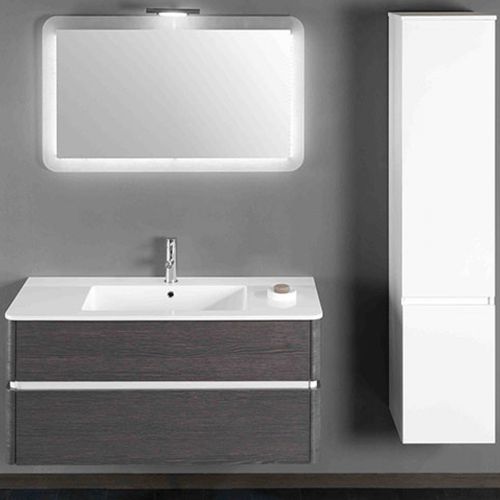 Meuble vasque suspendu - QU34 - MOBILTESINO - en orme / en verre / contemporain