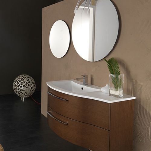 Meuble vasque suspendu - F 138 - MOBILTESINO - en chêne / contemporain / avec tiroirs