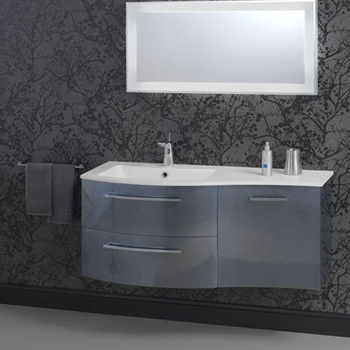 Meuble vasque suspendu - F 147 - MOBILTESINO - en bois / contemporain / avec tiroirs