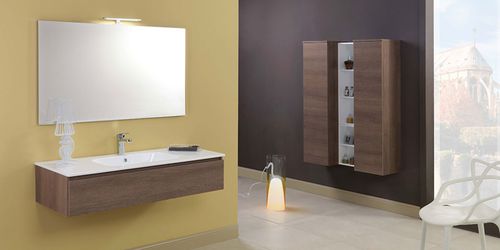 Meuble vasque suspendu - HD.08 - MOBILTESINO - stratifié / en céramique / contemporain