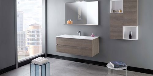 Meuble vasque suspendu - HD.11 - MOBILTESINO - stratifié / en céramique / contemporain