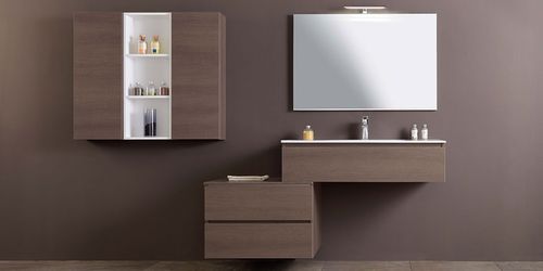Meuble vasque suspendu - HD.12 - MOBILTESINO - stratifié / en céramique / contemporain