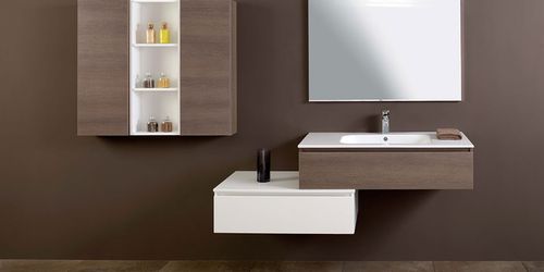 Meuble vasque suspendu - HD.02 - MOBILTESINO - stratifié / en céramique / contemporain