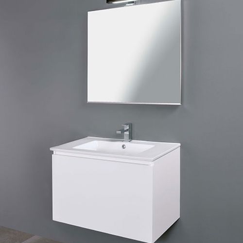 Meuble vasque suspendu - LINK: LK 02 - MOBILTESINO - en bois / en céramique / contemporain
