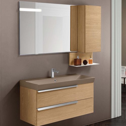 Meuble vasque suspendu - FY13 - MOBILTESINO - en placage de bois / contemporain / avec tiroirs