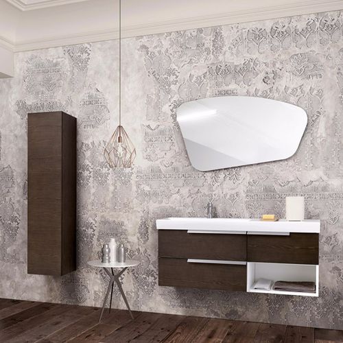 Meuble vasque suspendu - FY14 - MOBILTESINO - en placage de bois / contemporain / avec tiroirs