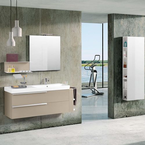 Meuble vasque suspendu - FY15 - MOBILTESINO - en placage de bois / contemporain / avec tiroirs