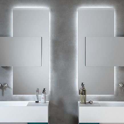 Miroir de salle de bain mural - MIRR VERTIGO SLIM - MOMA DESIGN - contemporain / rectangulaire / en métal