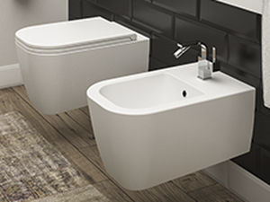 Bidet suspendu - BQUADRO - MOMA DESIGN - en céramique