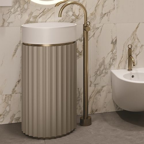 Vasque sur pied - PARIS TOWER - MOMA DESIGN - en Corian® / en marbre / en bois