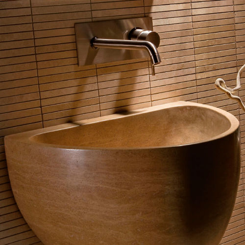 Vasque suspendue - SINK 28 - PETRA ANTIQUA - en marbre / demi-ronde / contemporaine
