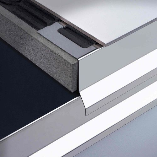 Profilé de finition en inox - BORDERTEC BOS - PROFILITEC - aluminium / pour angle intérieur / pour sol