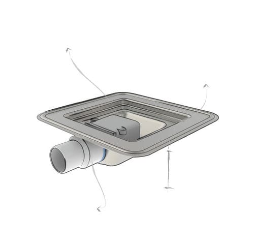 Grille de drainage en acier inoxydable - SQUARE DRAIN SD - PROFILITEC