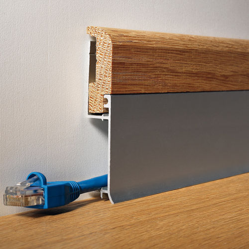 Plinthe en aluminium - BATTISCOPA BI BICOLOR - PROFILITEC - pour cablage électrique