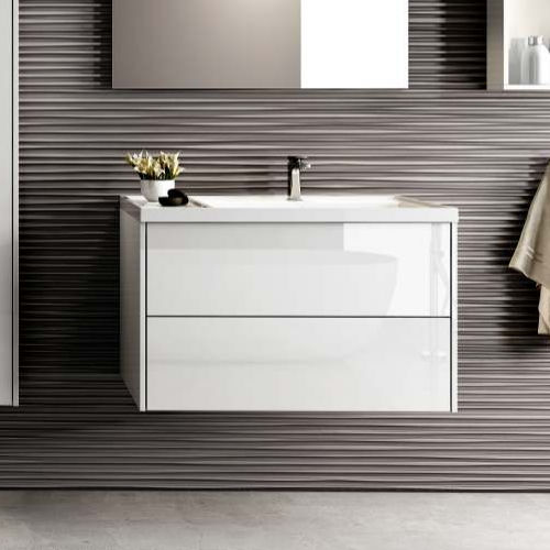 Meuble vasque suspendu - 90.1 - PROGETTO IDEA STELLA - en bois / contemporain / avec tiroirs