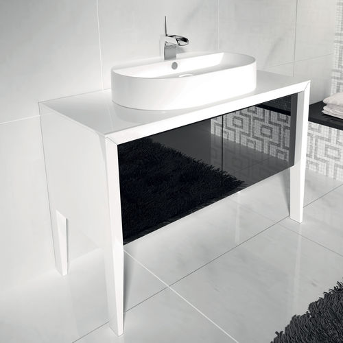 Meuble vasque à poser - JET SET: 105  - PROGETTOBAGNO - en céramique / en cristal / contemporain