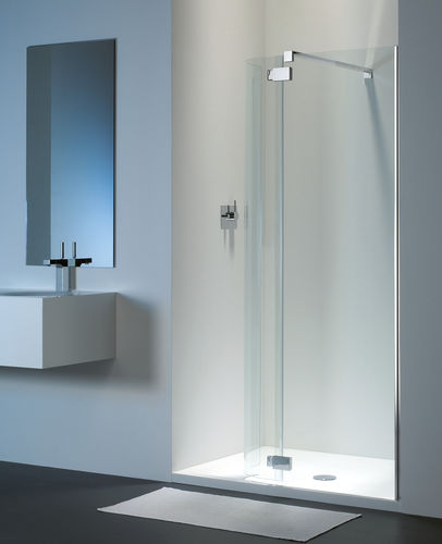 Cabine de douche à l'italienne - MV - PROVEX - en verre / en aluminium / avec porte battante