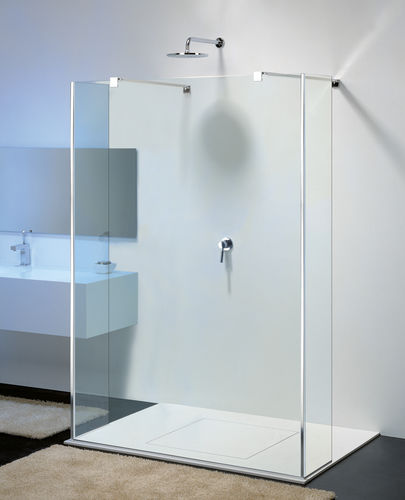Cabine de douche à l'italienne - MR-3 - PROVEX - en verre / avec porte battante / rectangulaire
