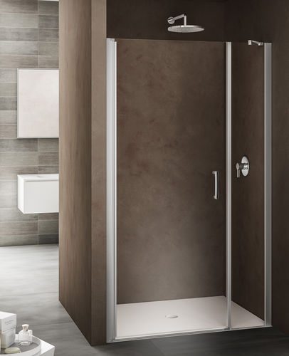 Cabine de douche en verre - LI - PROVEX - avec porte pivotante / rectangulaire / en verre transparent