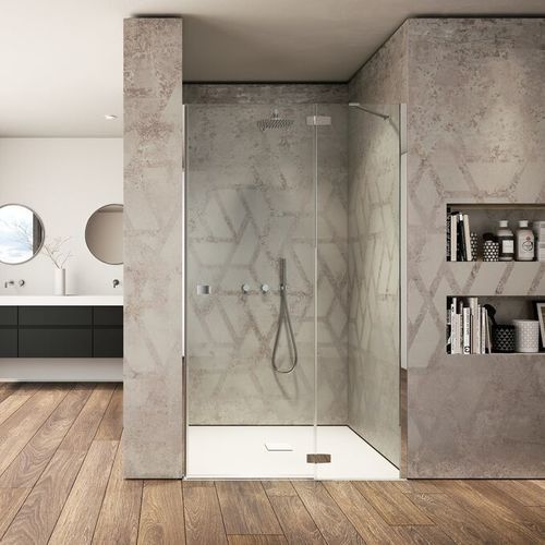Cabine de douche en verre - CN - PROVEX - en aluminium / avec porte battante / rectangulaire