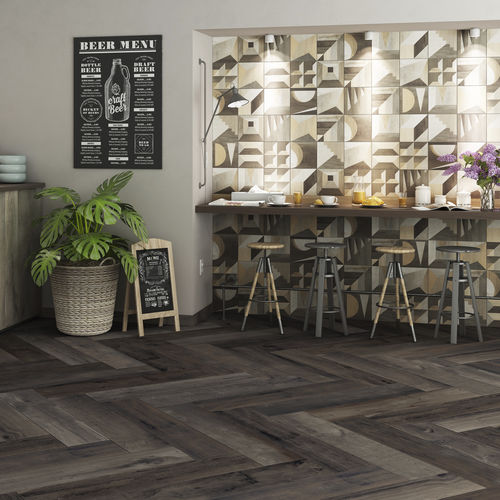 Carrelage en grès cérame - ASPEN : DARK - Ceramica Rondine - structure / finition naturelle / d'intérieur