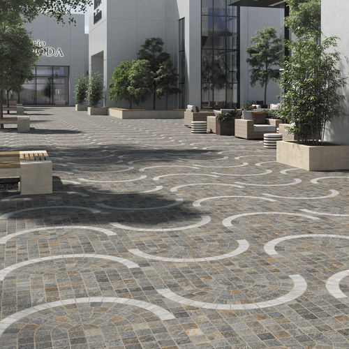 Carrelage en grès cérame - MULTICOLOR ARCO BIANCO - Ceramica Rondine - poli / structure / d'extérieur