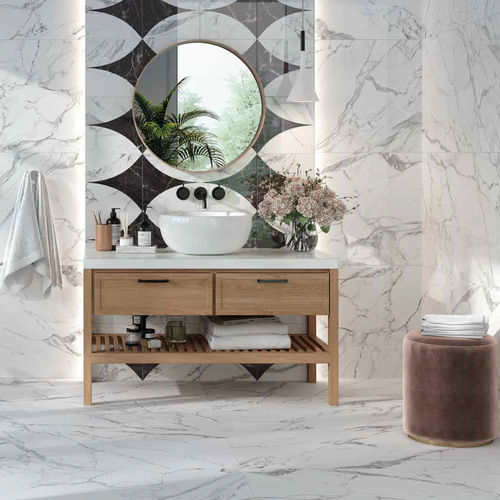 Carrelage en grès cérame - STATUARIO - Ceramica Rondine - poli / finition naturelle / d'intérieur