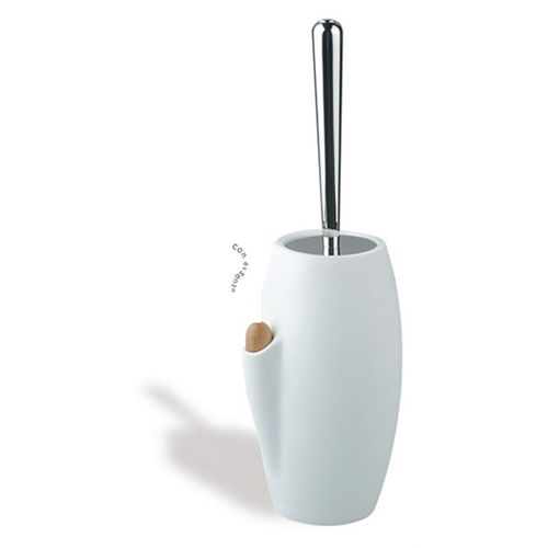Porte brosse de toilettes en céramique - 646 ZEFIRO - STILHAUS - au sol / noir