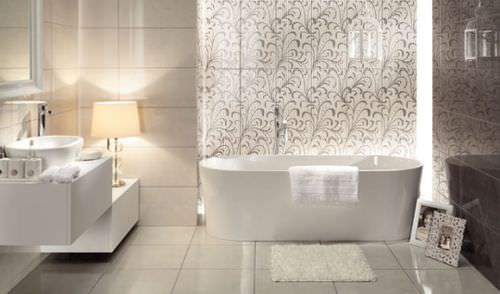 Carrelage en céramique - GOBI ORNAMENT BEIGE - TUBADZIN - 3D / d'intérieur / de salle de bain