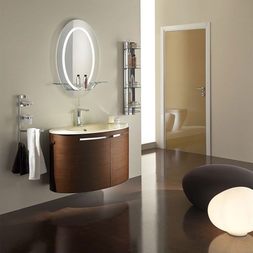 Meuble vasque suspendu - CREAM PUFFS - TULLI ZUCCARI - en acier / contemporain / avec porte