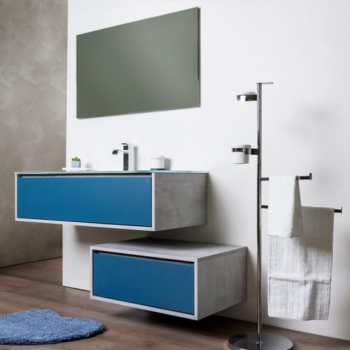 Meuble vasque suspendu - NORA - TULLI ZUCCARI - en cristal / contemporain / sans porte