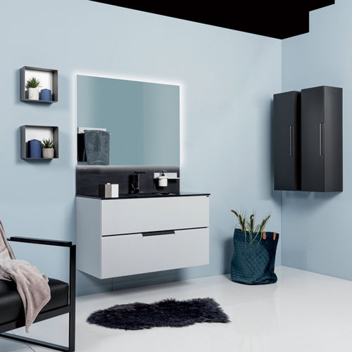 Meuble vasque suspendu - MAGNETIQUE - TULLI ZUCCARI - en bois / contemporain / sans porte