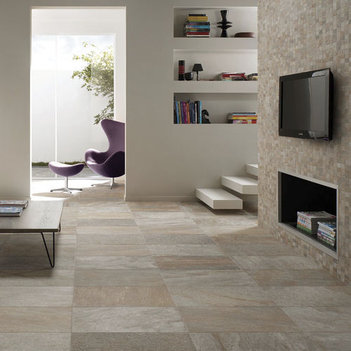 Carrelage en grès cérame - QUARZITE - UNICOM-STARKER - finition naturelle / d'intérieur / de salon