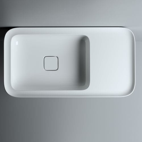 Vasque à poser - CAMEO 75X40 H14 PIANO 26 - VALDAMA - en céramique / rectangulaire / contemporaine